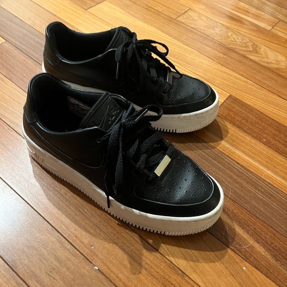 Bike Air Force 1 sage low black leather - Picture 3 of 5